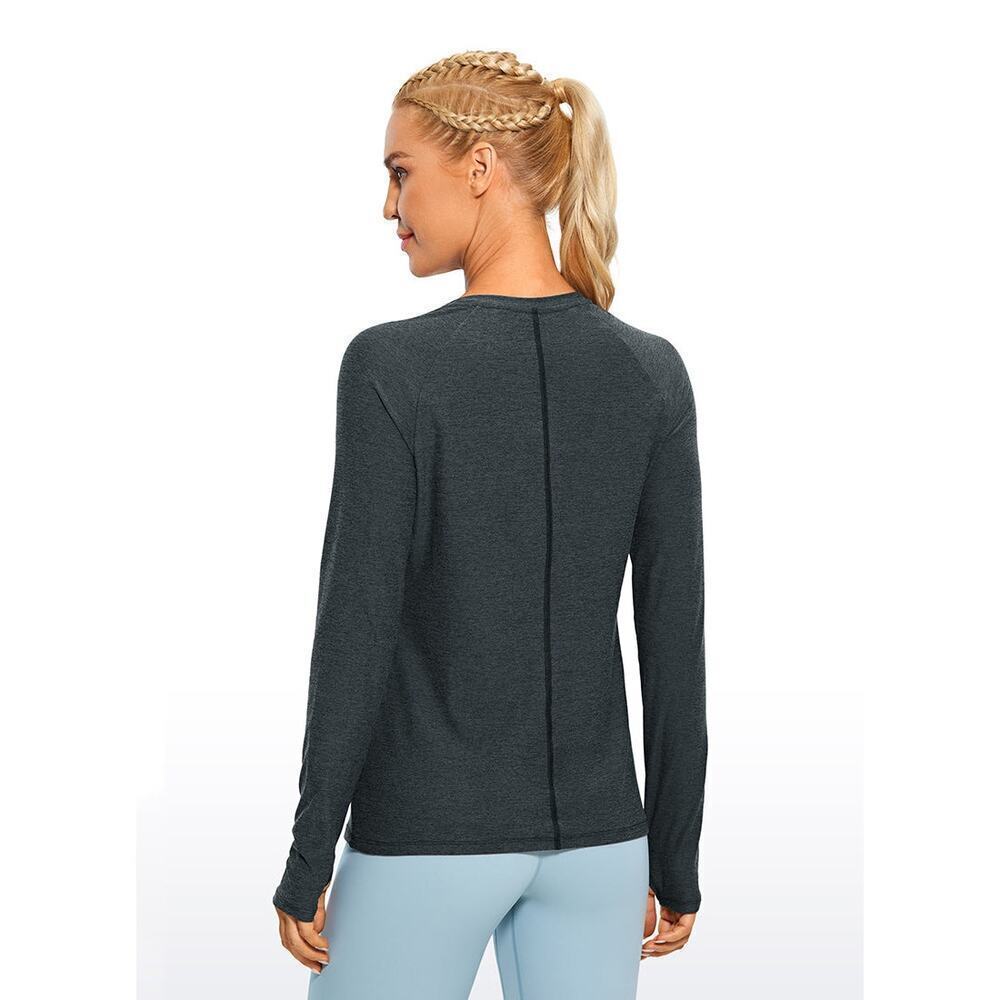 CRZ YOGA Soft Black Long Sleeves Thumbholes Size S